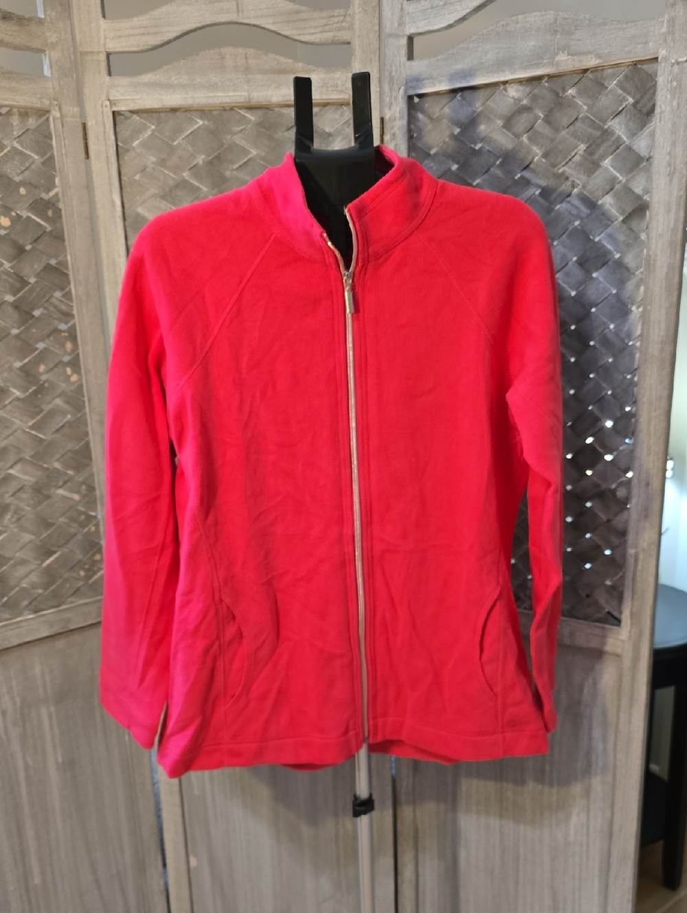 Tommy Bahama Women's Bright Pink Teddy Zip-Up Jacket
